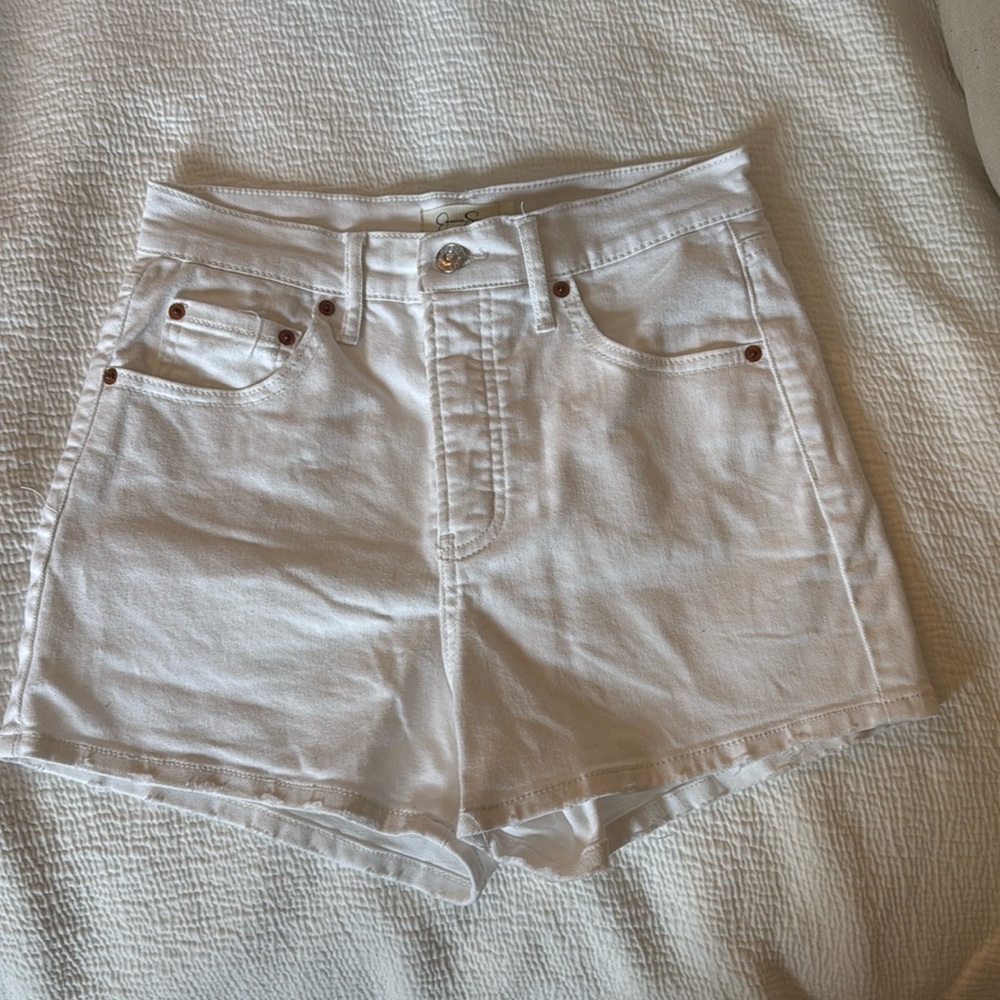 Jessica Simpson White Infinite High-Waist Shorts Size 26